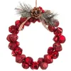 Image de Wadiga Couronne de l'Avent décoration Noël grelots Rouges
