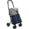 Image de Playmarket Panier Pliable Playmarket Go Four, Quatre Roues, Bleu et Gris