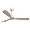 Image de Ventilateur de plafond en bois naturel pour extérieur IP44 Nati moteur DC télécommande sans lumière claire
