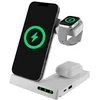 Image de Muvit muvit for Change Station de Chargement sans Fil 6 en 1 Montre Intelligente Pliable + iWatch + Airpods + Deux Ports USB A + C Blanc