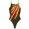 Image de Turbo Maillot de bain Swimsuit Nat.Femme Catalogne (Tirante Fine) de Waterpolo Compétition Natation et Triathlon Motif Coupe confortable, Noir , M