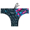 Image de Turbo - Maillot de bain Crystal Gris/Noir Slip de Waterpolo compétition Natation et Triathlon, gris, M