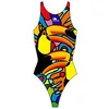 Image de Turbo Maillot de bain Swimsuit Nat.Sra Tucan (Pro-Resist) de natation de compétition et de triathlon Motif ajustement confortable, multicolore, XXL