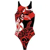 Image de Turbo Maori Skin - Maillot de Bain Rouge/Noir - XL