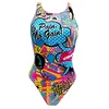 Image de Turbo Crazy Comic - Maillot de Bain Bleu Clair - 3XL
