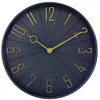 Image de THINIA HOME Horloge Murale Vintage Noir/doré Ø27,3 cm