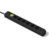 Image de FAMATEL   Multiprise 6 Prises + 2 Prises USB + Interrupteur | Câble de 1,5 m | avec TT | 16 A | 250 V | Noir | Prise USB à Charge Rapide | Protection Contre Les surtensions