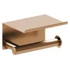 Image de Cosmic Architect SP Porte-Rouleau de Papier Hygiénique avec Couvercle pour la Salle de Bain de Design Circulaire. Support de Papier pour WC en Métal. Accessoire pour Toilettes, Couleur Cuivre Brossé