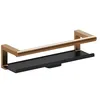 Image de Cosmic Architect SP Étagère Murale de Douche Rectangulaire Minimaliste avec Nettoyeur de Vitres. en Acier Inoxydable avec Visserie pour Salle de Bain, Couleur Cuivre