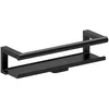 Image de COSMIC Architect Sp Étagère de Douche de Type Rectangulaire et Minimaliste avec Accessoire Nettoyeur de Vitres. Étagère Murale avec Visserie pour Salle de Bain en Acier Inoxydable de Couleur Noire