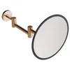 Image de Cosmic Architect SP Miroir Grossissant Mural avec Support Articulé de Design Circulaire et Minimaliste. Miroir de Salle de Bain pour Maquillage avec Lentille 5X de Couleur Cuivre Brossé