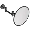 Image de COSMIC Architect SP Miroir Grossissant Mural avec Support Articulé de Design Circulaire et Minimaliste. Miroir de Salle de Bain pour Maquillage avec Loupe 5X de Couleur Noire Brossée