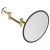 Image de Cosmic Architect SP Miroir Grossissant Mural avec Support Articulé de Design Circulaire et Minimaliste. Miroir de Salle de Bain pour Maquillage avec Loupe 5X de Couleur Or Brossé