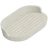 Image de COSMIC Avenir Porte-savon pour Salle de Bain ou Cuisine de Design Contemporain et Rectangulaire Fabriqué en Plastique Recyclé. Support pour Savonnettes. Accessoire pour Lavabo de Couleur Blanche Natur