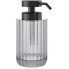Image de COSMIC Lido Distributeur de Savon pour Salle de Bain avec Design Élégant et Circulaire. Distributeur de Comptoir pour Cuisine en Verre. Accessoire Rechargeable de 300 ML en Couleur Gris Fumé