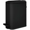 Image de COSMIC Essentials Poubelle de Salle de Bain et Cuisine avec Système de Pédale de Design Moderne et Capacité de 5L. Poubelle avec Couvercle Rectangulaire et Petite pour Toilettes. Couleur Noir Mat