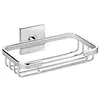 Image de Bath+ Duo Square   Porte-Savon Grille 15 x 11 x 5 cm Chrome/Chrome