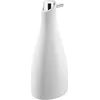 Image de COSMIC Saku Distributeur de Savon de Comptoir Minimaliste en Acrylique et Verre. Accessoire Rechargeable de 300 ML pour Salle de Bain et Cuisine, Blanc Mat