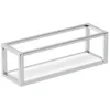 Image de COSMIC - Porte-serviettes avec étagère et panier   Collection The Grid | Finition blanche chromée | Installation facile avec vis | Dimensions : 35 x 11 x 11 cm
