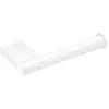 Image de COSMIC - Porte-papier toilette sans couvercle - Collection Bwc | Finition blanche mate | Installation facile avec vis | Dimensions : 17 x 3 x 8,5 cm