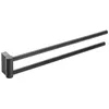 Image de BWC Porte-serviettes double pivotant, noir mat