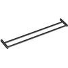 Image de COSMIC - Porte-Serviettes Double Salle de Bain | Finition Noire Mate | Installation Facile avec vis | Dimensions 10 x 2 x 60 cm