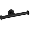 Image de COSMIC Architect SP Porte-Rouleaux de Papier Hygiénique Double sans Couvercle pour la Salle de Bain de Design Circulaire. Support de Papier pour WC en Métal. Accessoire pour Toilettes Noir Mat