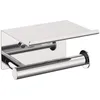 Image de COSMIC Architect SP Porte-Rouleau de Papier Hygiénique avec Couvercle pour la Salle de Bain de Design Circulaire. Support de Papier pour WC en Métal. Accessoire pour Toilettes de Couleur Chrome