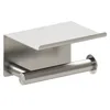 Image de Cosmic Architect SP Porte-Rouleau de Papier Hygiénique avec Couvercle pour la Salle de Bain de Design Circulaire. Support de Papier pour WC en Métal. Accessoire pour Toilettes de Couleur Acier Mat