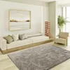 Image de ATTICGO Tapis à Poils Longs Roma - Rectangulaire - Fibre synthétique - Tapis pour Salon et Chambre, Style Shaggy uni - Pierre UNI - 60x110 cm