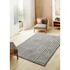 Image de ATTICGO Juno Tapis à poils longs - Rectangulaire - Fibre synthétique - Tapis pour salon et chambre à coucher de style géométrique avec relief - Gris 54406-64 x 120 cm