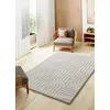 Image de ATTICGO Juno Tapis à poils longs - Rectangulaire - Fibre synthétique - Tapis pour salon et chambre à coucher de style géométrique avec relief - blanc 54406-64 x 120 cm