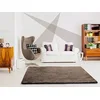 Image de Atticgo Tapis Lavable à Poils Longs Alpaca - Rectangulaire - Fibre synthétique - Tapis pour Salon et Chambre, Style Shaggy uni - Vison UNI - 60x100 cm