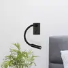 Image de ACB ILUMINACIÓN Lampe de lecture LED Cio, interrupteur, bras flexible, 930, noir