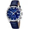 Image de Festina Montre Homme Analogique en Acier Inoxydable et Cuir Bleu F16760/3