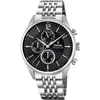 Image de Festina Montre Homme Analogique en Acier Inoxydable 316L Argenté - Mouvement Quartz - Chronographe - Verre Minéral Haute Résistance - Étanche 5 ATM F20285/4 Timeless Chronograph
