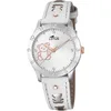 Image de LOTUS Montre Fille Analogique en Acier Inoxydable et Cuir Blanc
