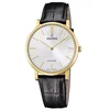 Image de Festina Swiss Made Montre Homme Analogique Cuir Noir - Quartz - Verre Saphir Résistant - Étanche 5 ATM Élégante - F20016/1 Classic Leather