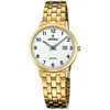 Image de Festina Montre Femme Analogique Acier Inoxydable 316L Doré - Quartz - Verre minéral Haute résistance - Étanche 5 ATM - Calendrier F20514/1