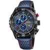Image de Festina Montre Homme Analogique en Acier Inoxydable et Cuir Bleu F20519/3