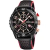 Image de Festina Montre Homme Analogique avec Bracelet en Cuir Noir - Mouvement Quartz - Chronographe - Calendrier - Verre Minéral Haute Résistance - Étanche 10 ATM - Élégante F20519/4 Chrono Sport