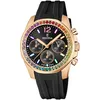 Image de Festina Montre Femme Analogique Silicone Noir - Quartz Chronographe - Verre minéral Haute résistance - Étanche 10 ATM F20611/3 - Boyfriend Collection