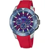 Image de Festina Montre Homme Analogique avec Bracelet en Caoutchouc Rouge - Mouvement Quartz - Chronographe - Calendrier - Verre Minéral Haute Résistance - Étanche 10 ATM F20642/2 Chrono Bike