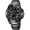 Image de Festina Montre Intelligente Homme Hybride Connected en Acier Inoxydable 316L Noir - Analogique - Étanche 10 ATM F20648/1 - Contrôle Musique, Compteur de Pas, Notifications et Rejet d’Appels