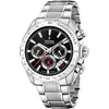 Image de Festina Montre Homme Analogique en Acier Inoxydable 316L Argenté - Mouvement Quartz - Chronographe - Calendrier - Verre Minéral Résistant - Étanche 10 ATM F20668/4 Timeless Chronograph