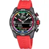 Image de LOTUS Montre pour Homme 20000/6 Connected D Boîtier en Fibre de Carbone Noir Bracelet en Caoutchouc Rouge