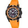 Image de LOTUS Montre Homme Analogique Caoutchouc Orange - Quartz - Chronographe - Calendrier - Verre Minéral Résistant - Étanche 10 ATM 18945/3 Vortex