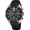 Image de LOTUS Montre Homme Analogique en Acier Inoxydable et Caoutchouc Noir