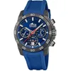 Image de LOTUS Montre Homme Analogique Caoutchouc Bleu - Mouvement Quartz - Chronographe - Calendrier - Verre Minéral Résistant - Étanche 10 ATM - 18974/1 Chrono