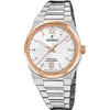 Image de Festina Swiss Made Montre Femme Analogique Acier Inoxydable 316L Argenté - Mouvement Quartz - Verre Saphir Résistant - Étanche 10 ATM - Calendrier F20066/2 Rive Collection